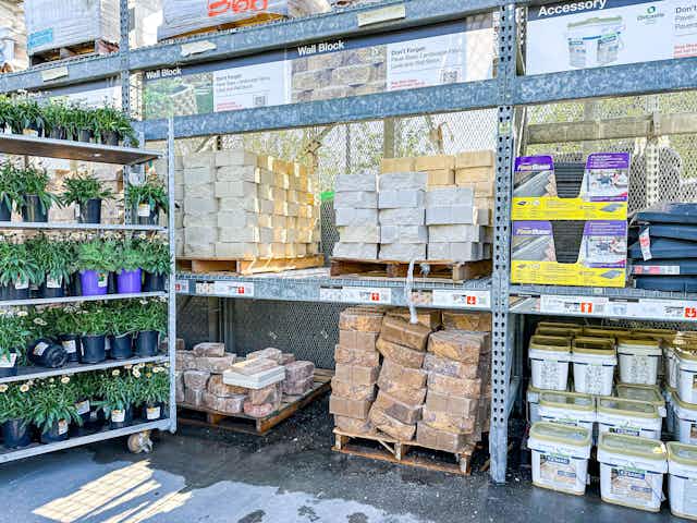 8" Wall Blocks for Landscaping, $1.25 at Home Depot card image