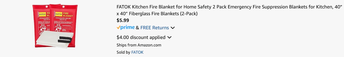 Amazon Emergency Fire Blanket 2025 2