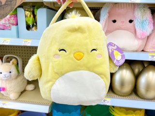 A Squishmallow Easter basket in Walgreens