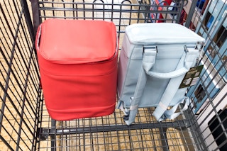 aldi adventuridge bucket cooler backpack in cart