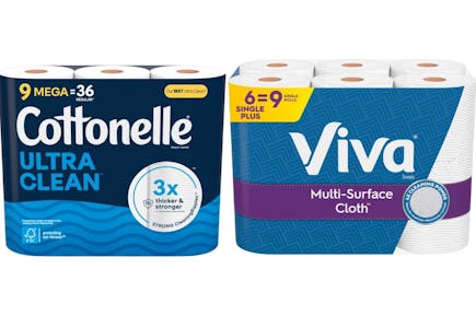 1 Viva + 1 Cottonelle