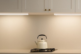 under cabinet lights in a kitchen