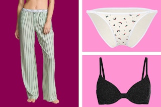 PINK pj pants, panties, bra