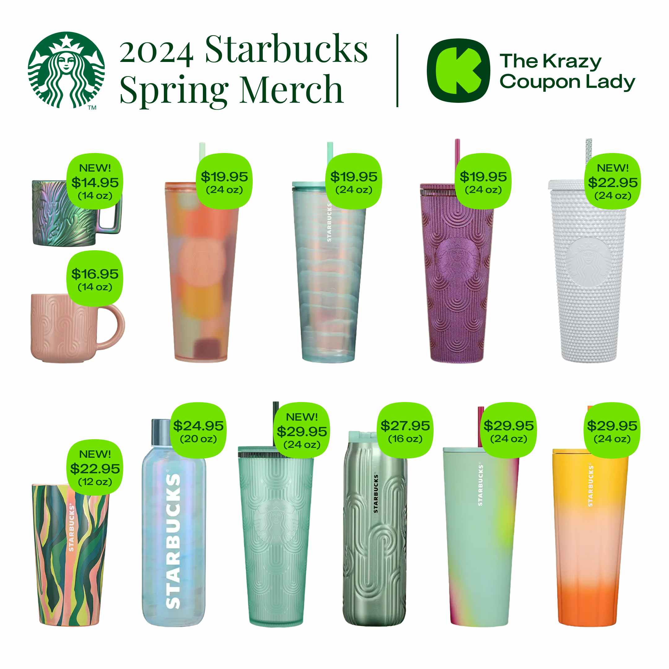 Starbucks Spring Cups 2024