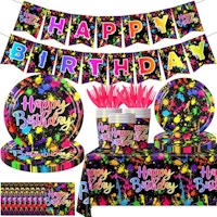 Neon Party Supplies Set