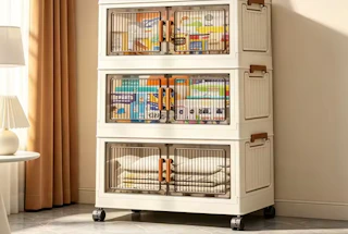 a 3-tier storage cabinet 