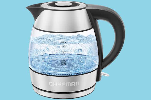 Quick-Boiling Electric Kettle, Just $15 at Walmart card image