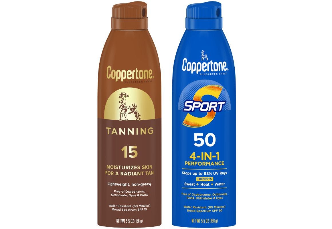 2 Coppertone Sunscreen Sprays