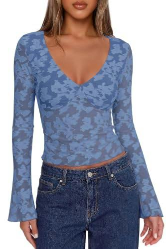 Women's Long Sleeve Mesh Top