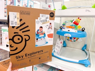 baby einstein sky explorers walker on a target shelf