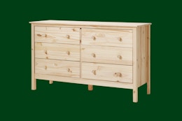 Unfinished Pine Wood Dresser, Only $236 at Home Depot card image