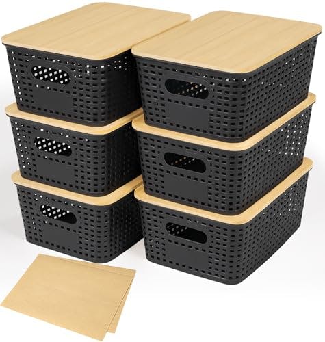 Plastic Storage Baskets 6-Pack