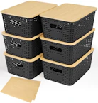 Plastic Storage Baskets 6-Pack