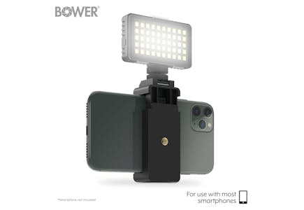 Bower Video Light With Phone Mount