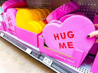 hanging decor hug me walmart valenines day dollar spot