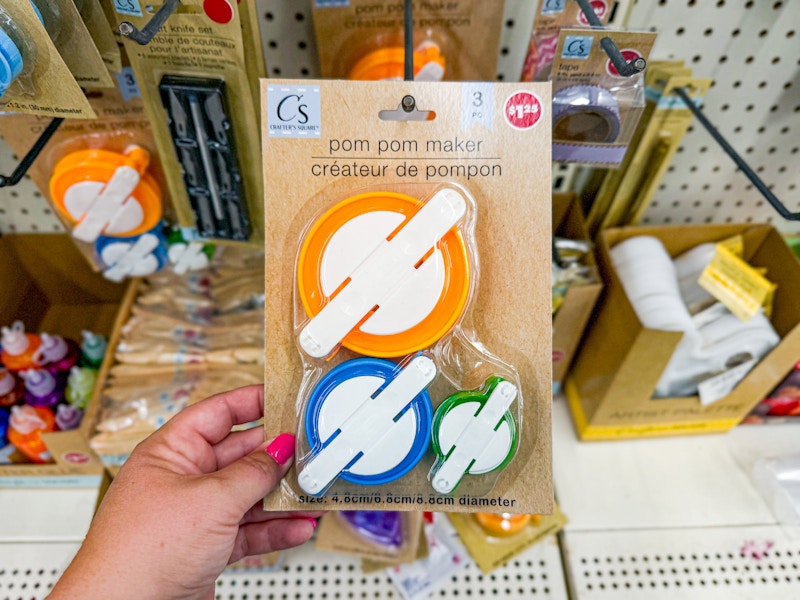 dollar tree pom pom maker 4