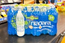 niagara bottled water on register belt