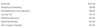Robitussin Kids' Amazon receipt