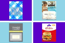 Up to 20% Off Gift Cards to Bath & Body Works, Red Robin, and More on Amazon card image