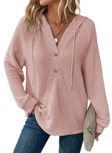 Dokotoo Women's Waffle Knit Hoodie