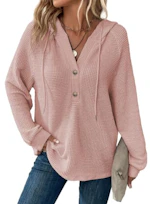 Dokotoo Women's Waffle Knit Hoodie