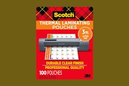 Scotch Thermal Laminating Pouches 100-Pack, as Low as $14 on Amazon card image