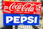 pepsi coca cola soda 12 packs in shopping cart