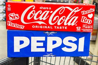 pepsi coca cola in shopping cart
