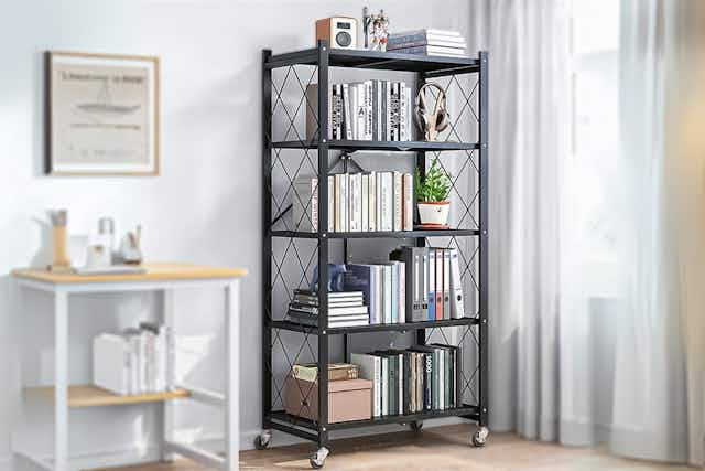 This Folding 5-Tier Shelf Is $50 at Walmart (Reg. $130) — 6 Colors Available card image