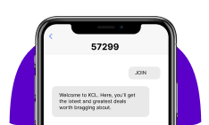 Mobile Phone displays sms text message reply