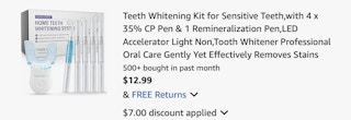 teeth whitening kit Amazon receipt
