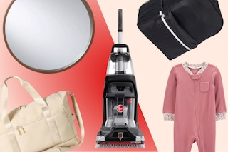 threshold mirror, dealworthy backpack, Hoover carpet cleaner, Carter's sleep and play, Champion duffel bag