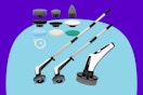 Electric Spin Scrubber with Long Handle,