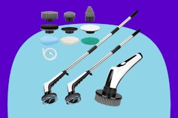 Electric Spin Scrubber with Long Handle,