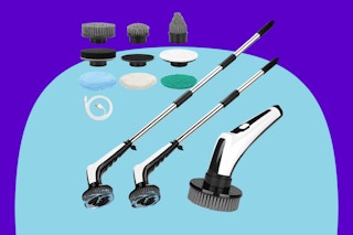 Electric Spin Scrubber with Long Handle,