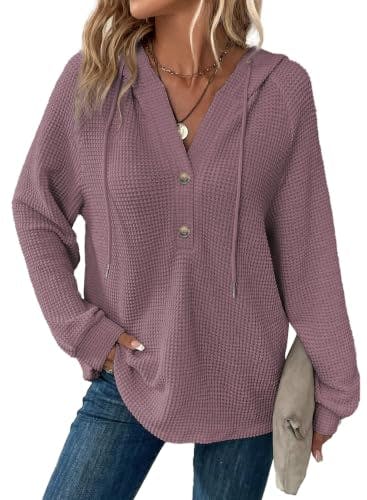Dokotoo Women's Waffle Knit Hoodie