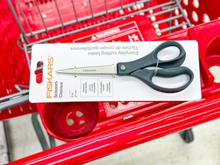 a pair of fiskars scissors on target cart