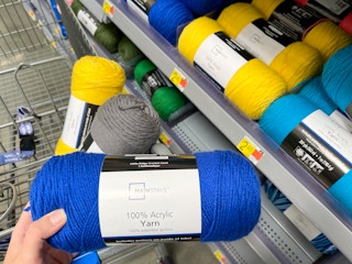 Colorful yarn for sale at Walmart