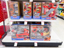 little tikes creative construction sets sitting on a target shelf