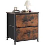Nightstand with 2 Fabric Drawers