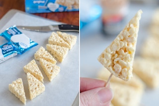 Make Rice Krispies carrots with candy melts and apple sour punch bites.