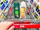 softsoap and irish spring body wash in a cvs shopping cart