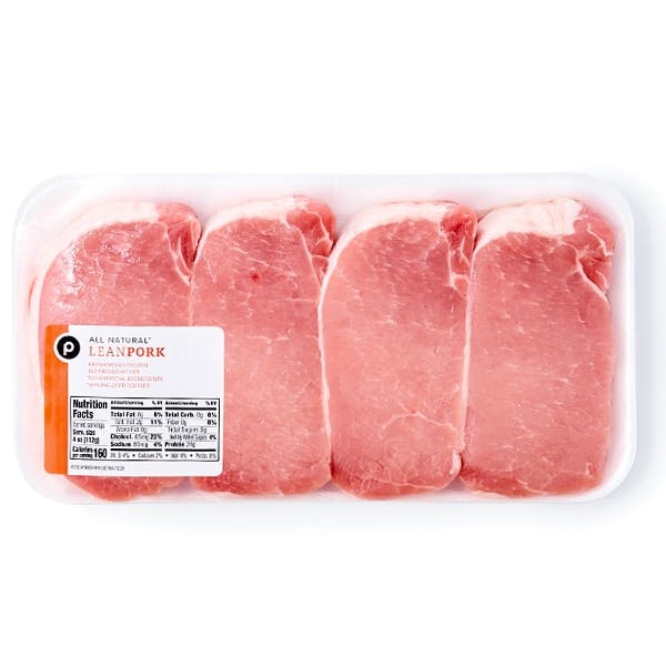 2 Publix Lean Pork Loin Chops Packs