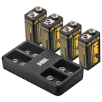 Rechargeable 9V Battery 4-Pack