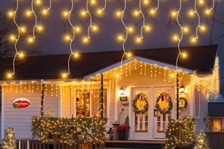 Icicle Lights on a house