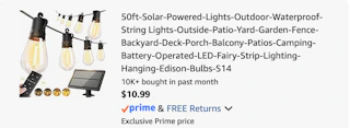 string lights Amazon receipt