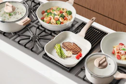 Kikcoin 16Pcs Ceramic Pots and Pans Set B0F4DBYFZJ