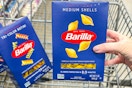 barilla pasta in shopping cart