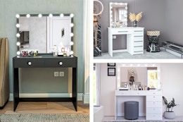 3 lifestyle photos of Ember Vanities 