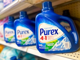 purex laundry detergent sitting on a target shelf